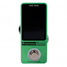 Green Classic Precision Tuner Single Electric Guitar Effects Pedal 12-Tone Equal Temperament Tuning