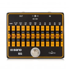 10-Band EQ Effects Pedal 9V DC Electric Guitar/Bass Equalizer Pedal Support Gain Adjustment