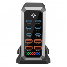 HW186 660W 10-IN-1 USB Charger Station Gallium Nitride Fast Charging Station Built-in Multi-protection System