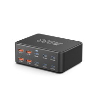 HW-66 330W Mini Portable USB Charger Station Gallium Nitride Fast Charging Station Built-in Multi-protection System