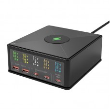 868H 160W 5-Port High Power USB Charger Station Intelligent Power Distribution PD+QC3.0 Fast Charging Station