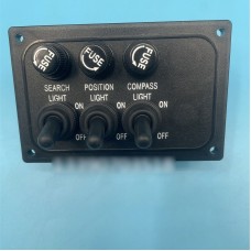 3-Wire Combination Switch BK Waterproof Lifeboat Switch for Search/Position/Compass Light Control