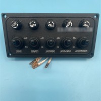 5-Wire Combination Switch BK Waterproof Lifeboat Switch for Marking Light/Search Light/Cabin Light/Compass/Spare Control