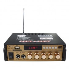 AV-198BT Bluetooth5.0 Multifunctional Mini Power Amplifier USB SD FM HiFi Stereo Audio Amplifier 300W+300W