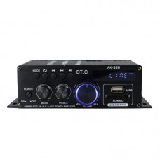 AK380 Mini HiFi Power Amplifier 40Wx2 Home/Vehicle Multifunctional Bluetooth Audio Amplifier
