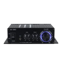 AK-280 Portable Vehicle Mini Power Amplifier 2.0 Channel 40W+40W HiFi Stereo Audio Amplifier with 12V/5A Power Adapter