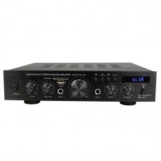 Black AV-338ST 300W Digital High Power Audio Amplifier Bluetooth 5.0 HiFi Stereo Power Amplifier with LED Screen