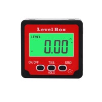 DC12-3 3-Button Digital Inclinometer Level Box Digital Protractor with Strong Magnet and Backlight