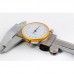 KC59 150mm Metric Dial Caliper Gold-Edged Shockproof Vernier Caliper Carbon Steel Measuring Tool
