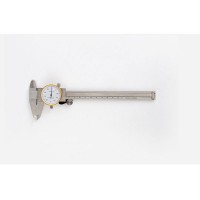 KC125 200mm Metric Dial Caliper Gold-Edged Shockproof Vernier Caliper Carbon Steel Measuring Tool