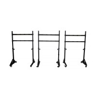 ARTcockpit Triple Monitor Stand Kit Mobile Freestanding Monitor Stand Set For 32–55" Displays