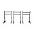 ARTcockpit Triple Monitor Stand Kit Mobile Freestanding Monitor Stand Set For 32–55" Displays