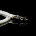 Pair of 0.75m/2.46ft YYAUDIO Dual RCA Audio Cables, Single Crystal Copper with Silver-Plated Conductors