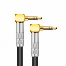 L-4E6S 1m/3.3ft 3.5mm AUX Cable AUX Audio Cable (Male to Male, 2 Right-Angle Connectors) for Car