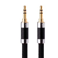 1m/3.3ft 3.5mm AUX Cable (Male to Male, Silver-Plated Copper Core, 2 Straight Connecotrs) for Car