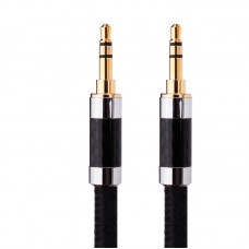 1m/3.3ft 3.5mm AUX Cable (Male to Male, Silver-Plated Copper Core, 2 Straight Connecotrs) for Car