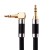1m/3.3ft 3.5mm AUX Cable (Male to Male, Silver-Plated Copper Core, Straight to Right-Angle) for Car