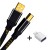 1m/3.3ft USB Audio Cable with Imported Cable Base (USB A to USB B) + Type-C to USB Female Adapter