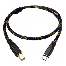 1m/3.3ft USB Audio Cable USB Data Cable with Imported Cable Base for Canare (Type-C to USB Square Port)