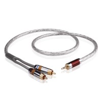 1m/3.3ft Silver-Plated 3.5mm to RCA Cable HiFi 3.5mm to RCA Splitter (YYAUDIO 3.5mm to 2 RCA Male)