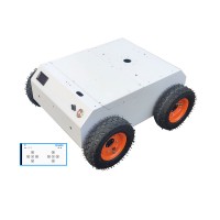 4WD ROS Robot Chassis 4PCS High Torque Encoder Motor Pneumatic Tire Chassis with STM32 Electric Control Kit