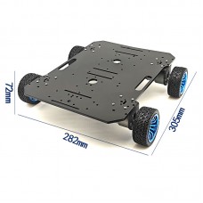 Single-layer Acrylic 4WD Chassis 305 Series 12V 320RPM Encoder Motor Differential Intelligent Car Chassis