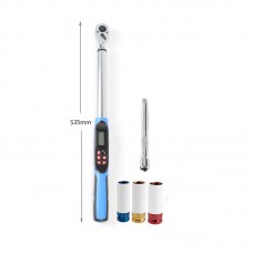 High Precision 17-340Nm Torque Wrench Digital Display Adjustable Maintenance Tool with 1/2mm Ratchet