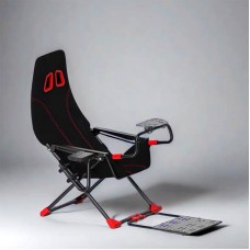 HappyGame Foldable Racing Simulator Cockpit Sim Racing Cockpit 150KG Load w/ Manual Shifter Bracket
