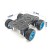 Single-layer 42 Stepper Motor Intelligent Robot Car Chassis 4WD Differential Chassis with 65mm Rubber Wheels