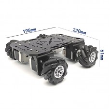 Single-layer 42 Stepper Motor Intelligent Robot Car Chassis 4WD Chassis with 60mm Mecanum Wheels