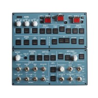 QMOVH-A Top+Bottom Panel for Mini Airbus Flight Game Simulator Compatible with MSFS2020 2024/X-Plane 11 12