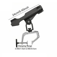 1PC Boat Fishing Rod Holder Accessory with Adjustable Angle – Suitable for Raft & Bridge Fishing