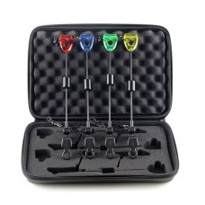 Set of 4pcs European Carp Swingers Bobbins Fishing Bite Alarm Swingers with Zippered Protective Case