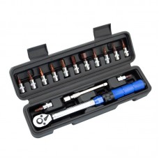 15PCS 1/4" 2-24N.m Bicycle Preset Torque Wrench Set Mini Adjustable Ratchet Torque Wrench Set