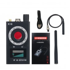 K18 RF Signal Detector Anti-Spy Bug Finder Camera GSM Audio GPS Signal Lens RF Tracker Detector
