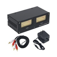 Black MIC-73 Voice Control Square Analog VU Meter Wire-free with Aluminum Alloy Panel and LED Warm Backlight