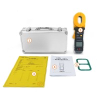 ST4100 500ohms Portable Earth Clamp Meter High Precision Grounding Resistance Tester LCD Display Support Automatic Discharge