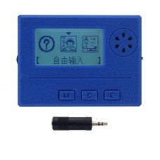 Blue Portable 3D-Printed Morse Code Trainer Automatic CW Key 2x3.5mm Port with 2.3-inch LCD Screen