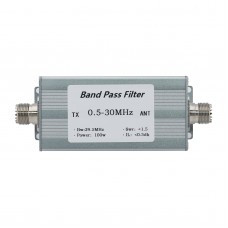0.5-30MHz Band Pass Filter 50ohms 100W SSB CW AM FM RF Filter with SL16-F Male Connector
