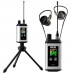 White EST-12 Stereo In-Ear Wireless Monitor UHF Portable Professional IEM System with TFT LCD Display