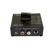 LM-15ST High Level to Low Level Dual Channel Stereo Passive Audio Attenuator Compatible with 3.5mm/6.5mm RCA