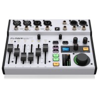 FLOW 8 Digital Mixer 8-Input 2 FX and 2 Monitor Ultra-low Noise Audio Processor Support Bluetooth App Control