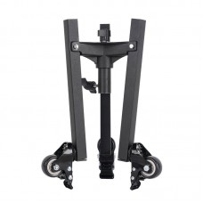 Heavy-duty Ground Light Bracket Folding Lamp Holder with Mobile Wheels for Photostudio Live Streaming Lighting
