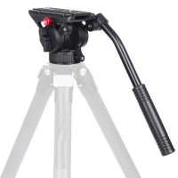 DV-60 Professional Bird Watching Aluminum Alloy Hydraulic Camera Gimbal 6KG Load Capacity with Detachable Handle