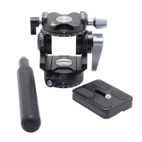 DV02P Portable Hydraulic Gimbal with Handle Bird Watching 2D Camera Gimbal 2.5KG Load Capacity