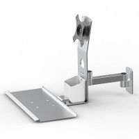 Z01-D01-01 Aluminum Alloy Monitor and Keyboard Bracket 450mm Engineering Tray 360-degree Adjustable Monitor Holder