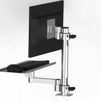 Z02-400A-450 Aluminum Alloy Industrial Computer Monitor and Keyboard Bracket with 15KG Load Capacity