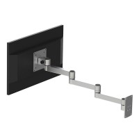 XSZ02 Aluminum Alloy Monitor Bracket Wall Mount Flexible Monitor Holder with 10KG Load Capacity (Three Rotating Arms)