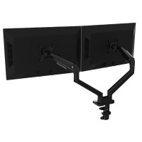 Black V8-2S Monitor Bracket 3-11KG 17-38 Inches Desktop Computer Expansion Height Increasing Mount (Dual Arms)