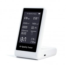 JD-2002 Intelligent Air Quality Tester High Precision CO2/TVOC/HCHO/Temperature/Humidity Detector with 3.2-inch LCD